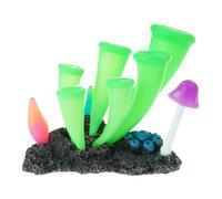 Limtula Corne Colorée De Paysage D'aquarium en Silicone Qui Brille dans L'obscurité pour La Maison Ou Le Bureau Ornements D'aquarium Grandes Décorations De Corail Artificiel