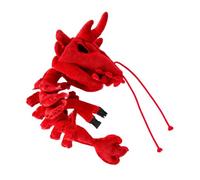 Limtula Costume pour Animal de Compagnie avec pièces de, Red A | Détails sculptés de la colonne vertébrale et des côtes, pièces de membres en peluche connectées, look squelette de