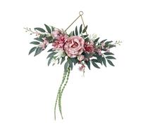 Limtula Couronne artificielle avec fil de fer à ressort pour porte d'entrée, ferme, jardin, décorations de mariage, couronne d'automne