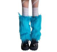 Limtula Couvoirs De Jambe Bleu Vif D'hiver À La Mode Pour Événement Thématique Les Jambes Moelleuses Floues Chauffe-jambes À Poignets Boches Carnivals De Fêtard