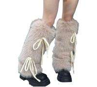 Limtula Couvre-jambes avec nœuds papillon et couverture jusqu ' | Accent doux et audacieux, texture de tissu pelucheux, à porter par-dessus des collants ou des leggings avec des