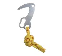 Limtula Crochet d ' Alpinisme pour Installation de Corde, équipement d ' en Acier Inoxydable avec Structure intégrée, Finition argentée, Crochet d ' pour Utilisation sur Sentier, positionnement de