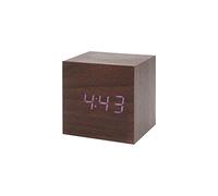 Limtula Cube en Bois, réveil à Commande vocale, Horloge décorative, B