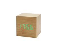 Limtula Cube en Bois, réveil à Commande vocale, Horloge décorative, E