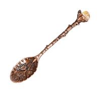 Limtula Cuillère à mélanger décorative aspect métal 10 cm bol gravé d ' une seule pièce accent décoratif pour table à thé