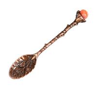 Limtula Cuillère à mélanger décorative aspect métal 10 cm bol gravé d ' une seule pièce accent décoratif pour table à thé
