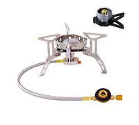 Limtula Cuiseur de Camp pour Les Repas de randonnée, unité de Cuisson extérieure en Acier Inoxydable avec Disposition des tuyaux et Supports dentelés