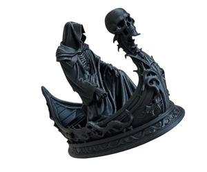 Limtula Décor de Bateau tête de Mort avec Finition Mate Antique et Relief | Figure à capuche reconnaissable et profil de bateau-crâne, profondeur visuelle sculptée, détails thématiques