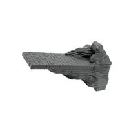 Limtula Décoration de Roche à Ventouse pour Aquarium, Ornement de Plate-Forme de Falaise avec Fixation à 3 Tasses, 16 x 9 x 8 cm pour Affichage dans Les Aquariums