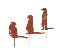 Limtula Décorations de Cour en métal pour Animaux, Art de Jardin, Animaux rouillés pour décorations extérieures, Piquet décoratif extérieur, Accessoire de pelouse, Statue de Jardin Noire