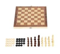 Limtula Échecs Voyage en Bois Portable Ensemble D'échanges Voyages Dames Jeu Société Jeu Conseil D'administration pour Les