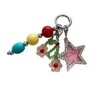 Limtula Élégant En Alliage Acrylique Bowknot Decoration Keychain Charm Pendeur Pour Clés Sacs Téléphone Charme