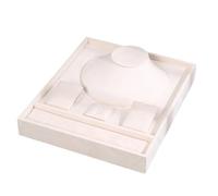Limtula Élégant plateau de rangement en velours pour bracelets, colliers et boucles d'oreilles, accessoires d'organisation, support de collier et boucles d'oreilles