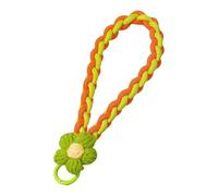 Limtula Élégant porte-clés tressé coloré avec breloque fleur unique tissée à la main pour accessoires de clés de voiture