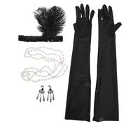 Limtula Ensemble d ' accessoires de costume des années 1920 | Great, années 20 rugissantes, casque à clapet, collier de perles, gants, boucles d ' oreilles, ensemble