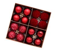 Limtula Ensemble d ' Affichage d ' Ornement, Red | Boules d ' arbre de 6 Cm, 16 pièces, décor de finition mixte pour utilisation de pièce maîtresse de couronne de