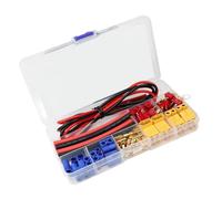 Limtula Ensemble de 62 connecteurs XT30 60 EC3 avec Fil en Silicone pour télécommandes, modèles de connecteurs de Type T
