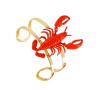 Limtula Ensemble de bijoux en homard rouge à la mode, comprenant un et des bagues, fabriqués en alliage pour un usage quotidien, en homard réglable