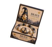 Limtula Ensemble de bracelets focal fantaisie | Perles à facettes, accents nacrés, boîte à bijoux élastique pour une tenue décontractée