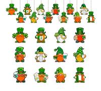 Limtula Ensemble de pendentifs de poupée d ' Inspiration Irlandaise, Ensemble de 24 Panneaux en Bois pour décor de la fête de la Patrie et décorations de fête en, étiquette clé