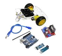 Limtula Ensemble électronique extensible 2WD Robot Intelligent Châssis de voiture avec encodage de vitesse pour accessoires éducatifs Extensible avec module pilote de moteur pour contrôle de mouvement