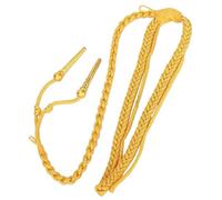 Limtula Épaulettes d ' Uniforme Professionnel tressées, épaulettes d ' Uniforme de Capitaine, Cordon d ' épaule à Franges pour Artiste de scène, Cordon d ' épaule pour l ' école, Round Head Yellow
