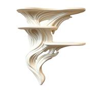 Limtula Étagère d ' appoint Murale incurvée en Couches, White | Organisateur triple affichage pour figurines, décoration intérieure pour salon, entrée, bureau