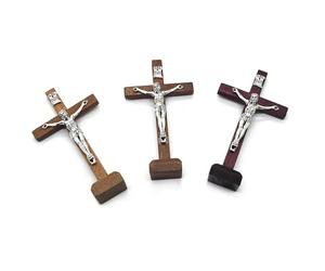 Limtula Étagère de croix catholique en bois, 1 pièce, décoration de Table d ' église, Crucifix debout, de croix de Table