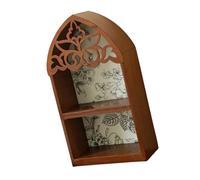 Limtula Étagère murale élégante à plusieurs couches avec motif gravé précis pour la décoration de la maison, présentoir mural multicouche en bois