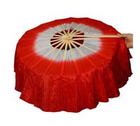 Limtula Éventail Pliable Rond décoratif Pliable, Voile de Danse du Ventre, éventails en Bambou en Soie pour Danser Les décors de Mariage, bambous artificiels en Soie Danse du Ventre