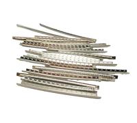 Limtula Fil de de Guitare électrique argenté, 24 pièces, 24 frettes 2.4/2.7/2.9mm pour Remplacement de Touche, Fil Acoustique