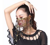 Limtula Foulard en maille dorée pour affichage de mouvement et célébrations sur le thème des célébrations - Accessoire artistique à paillettes, Noir , Taille unique