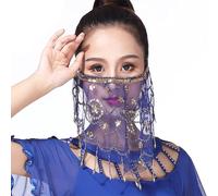 Limtula Foulard en maille dorée pour affichage de mouvement et célébrations sur le thème des célébrations - Accessoire artistique à paillettes, Sap Phire, Taille unique