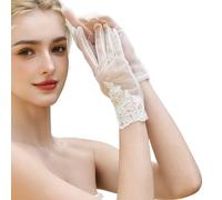 Limtula Gants Élégants En Dentelle Doigt Complet Pour Bals De Fin D'année Concert Soirée Banquet Accessoire Court Mariée Et Demoiselles D'honneur Élégant Robe De Mariée