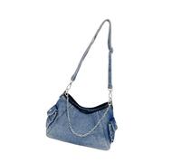 Limtula Grand à bandoulière en jean avec détail de chaîne, Blue