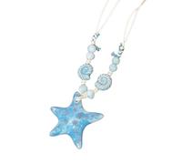Limtula Joli collier de perles d'été orné d'étoiles de mer et de coquillages - Accessoire de vacances élégant pour les amateurs de plage, One Size, Comme décrit, Comme décrit.
