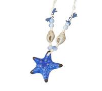 Limtula Joli collier de perles d'été orné d'étoiles de mer et de coquillages - Accessoire de vacances élégant pour les amateurs de plage, One Size, Comme décrit, Comme décrit.