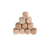 Limtula Lot de 10 cubes en bois carrés à six côtés pour la fabrication et les dés