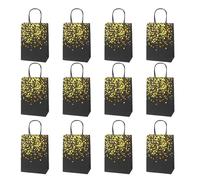 Limtula Lot de 12 sacs en papier Hotfoil élégants pour emballage cadeau festif et événements, cadeaux publicitaires, sacs d'emballage alimentaire portable avec
