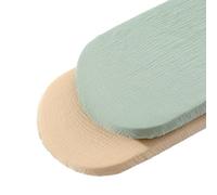 Limtula Lot de 2 draps de berceau en coton respirant et doux pour la peau - Élastique à 360 degrés - Antidérapant - Accessoire de literie pour bébé