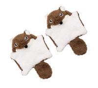 Limtula Lot de 2 jouets d'interaction en peluche pour chats avec son de papier froissé et dentition douce pour le divertissement en intérieur