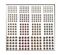 Limtula Lot de 336 leurres de pêche simulés 4D avec motifs œil de poisson réalistes pour la fabrication d'appâts