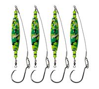 Limtula Lot de 4 bas de ligne de flottaison pour poisson-chat avec hameçon, mousses et hameçons