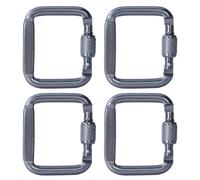 Limtula Lot de 4 mousquetons verrouillables en alliage d'aluminium pour camping, randonnée, voyage