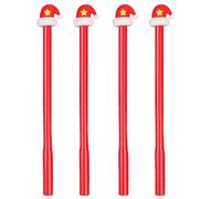 Limtula Lot de 4 stylos gel de Noël avec pointe aiguille de 0,5 mm, séchage rapide, écriture fluide pour étudiant, adulte, note, journal, chaussette de Noël