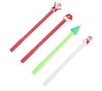Limtula Lot de 4 stylos gel de Noël avec pointe aiguille de 0,5 mm, séchage rapide, écriture fluide pour étudiant, adulte, note, journal, chaussette de Noël