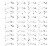 Limtula Lot de 40 breloques en forme d'arête de poisson - Fournitures de fabrication de bijoux en alliage robuste - Pendentifs en forme d'os de poisson - Accessoires pour projets de fabrication de