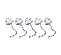 Limtula Lot de 5 bijoux de piercing de nez tendance en alliage en forme de L et anneau avec zircon cubique élégant pour un usage quotidien décontracté confortable, O, Comme décrit, Comme décrit.