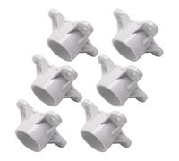 Limtula Lot de 6 connecteurs à Bride en PVC Solides, raccords à Bride en PVC, mises à Niveau pour sécuriser Les Bases de Table et Les systèmes de Stockage artisanaux, Supports de Pieds de Table