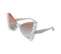 Limtula Lunettes de soleil élégantes à monture papillon avec embellissement de perles pour un usage quotidien Lunettes de soleil papillon élégantes